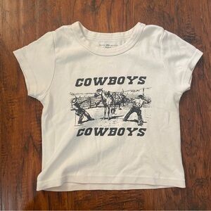 Brandy Melville cowboys crop top tshirt.